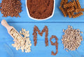 Different types of magnesium supplements including glycinate, citrate, oxide, and malate