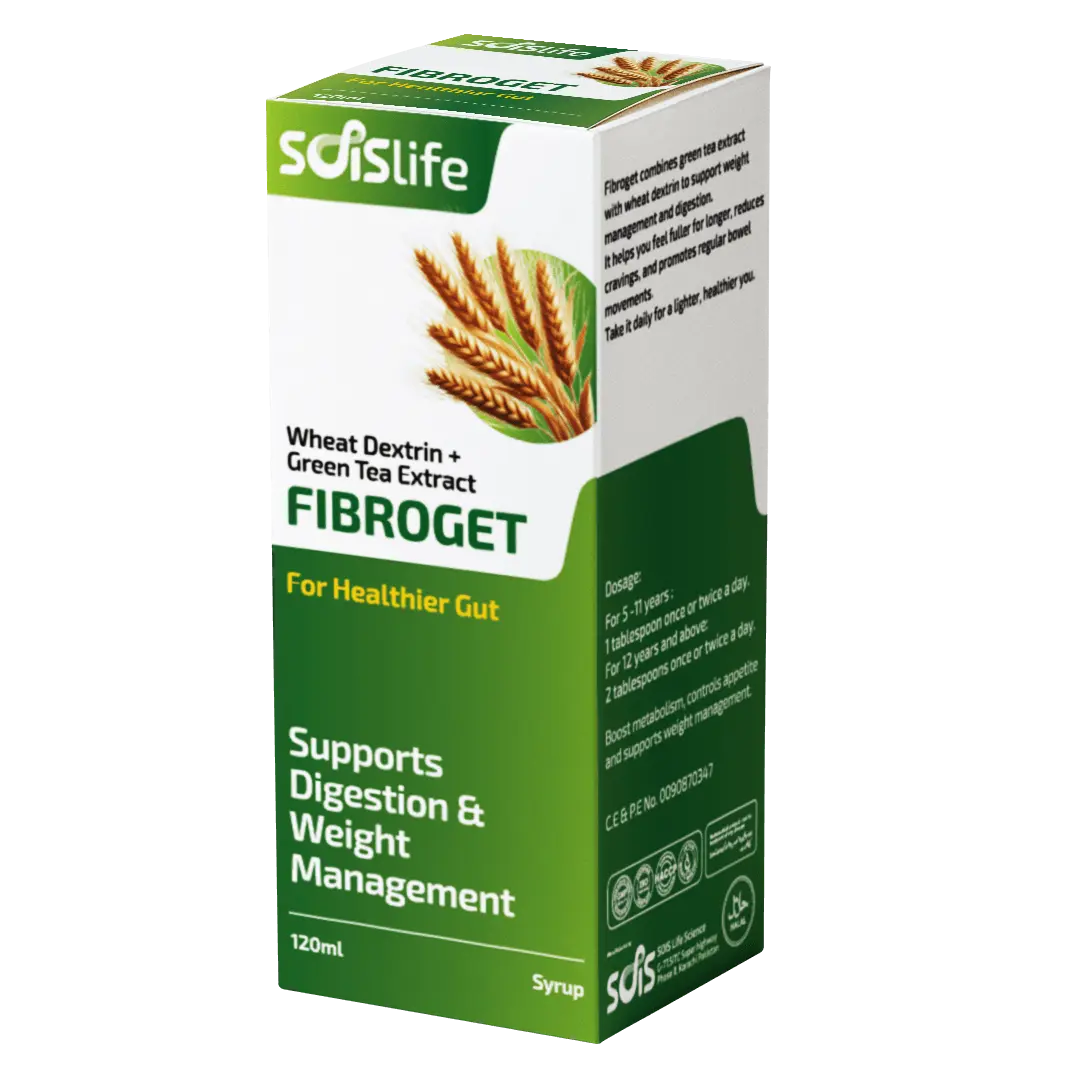 SOISlife Fibroget packaging with green and white design on a white background