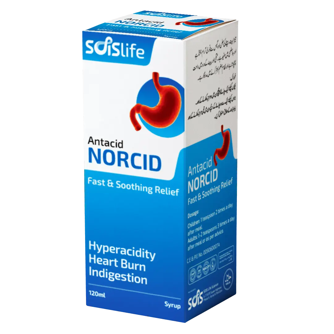 SofisLife Antacid Norcid packaging on a white background
