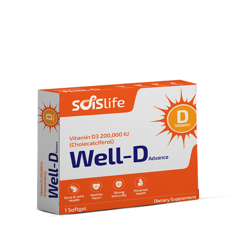 Sofislife Well-D Advance dietary supplement box on a white background