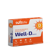Sofislife Well-D Advance dietary supplement box on a white background