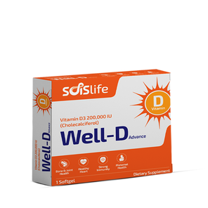 Sofislife Well-D Advance dietary supplement box on a white background