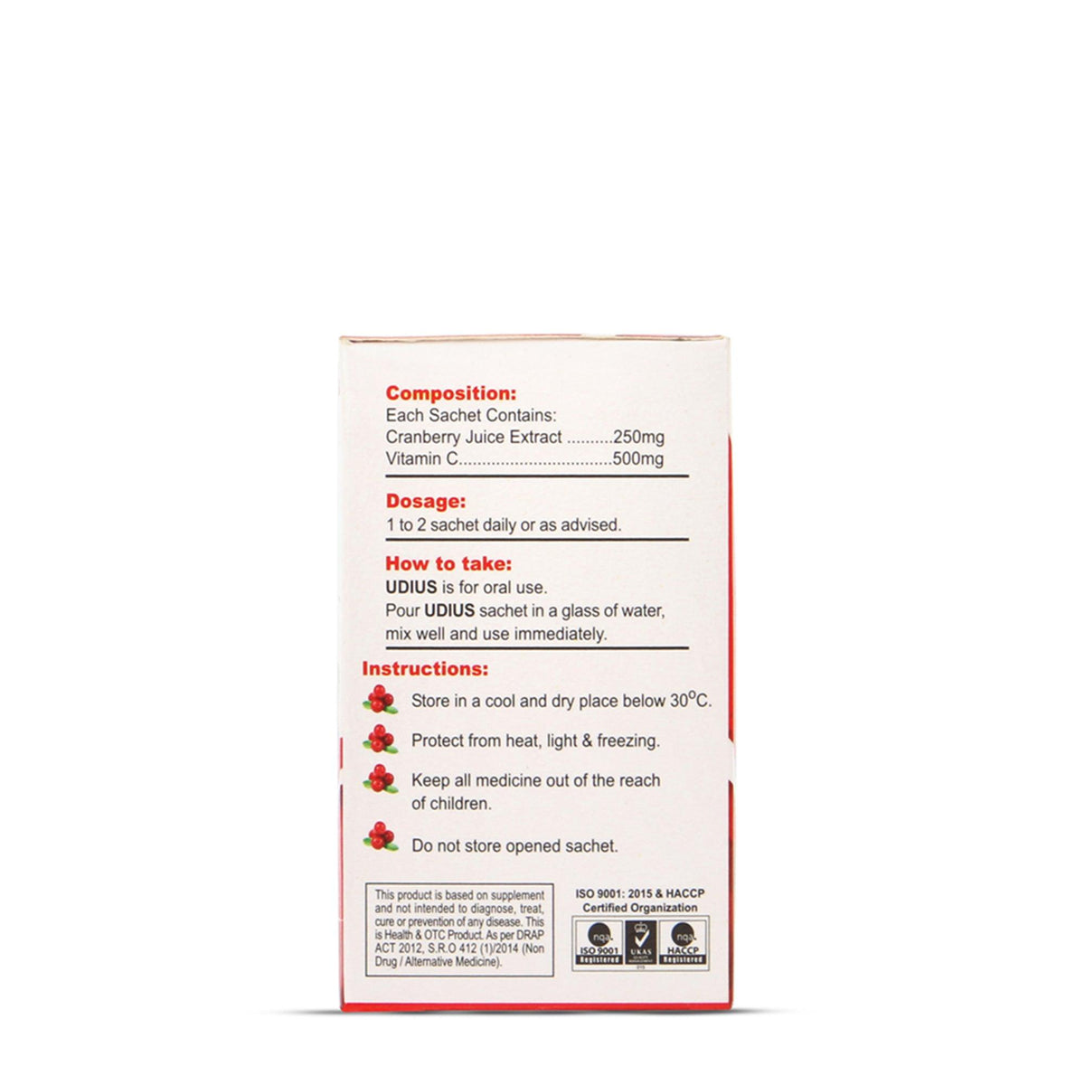 Udius Sachet - Sois Life Sciences