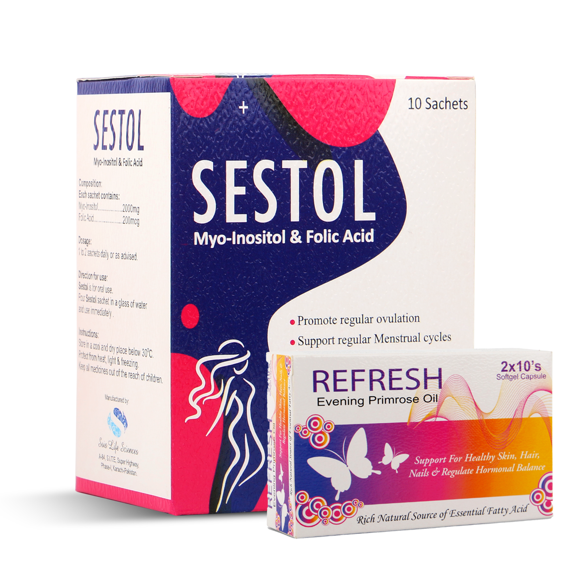 Hormonal Harmony Bundle: Sestol & Refresh Softgels for PCOS Support & Radiant Wellness