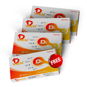 Multiple boxes of Drich Vitamin D3 on a white background
