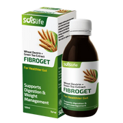 SOISILIFE FIBROGET bottle and packaging on a white background