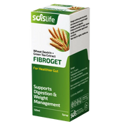 SOISlife Fibroget packaging with green and white design on a white background