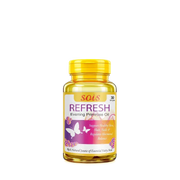 Bottle of SOiS Refresh Evening Primrose Oil on a white background
