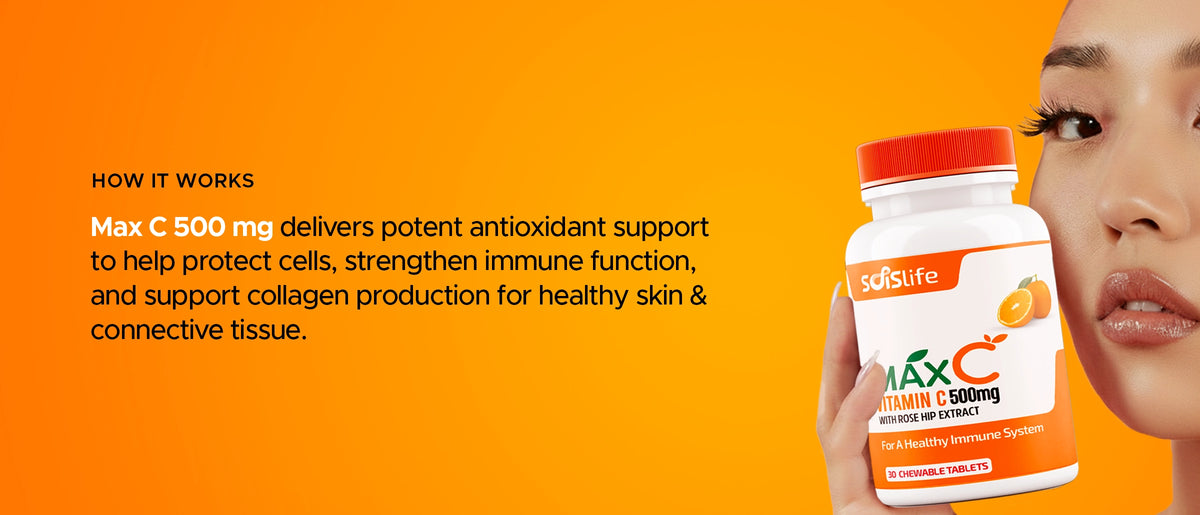 MaxC - Vitamin C 500mg  Chewable 30 Tablets