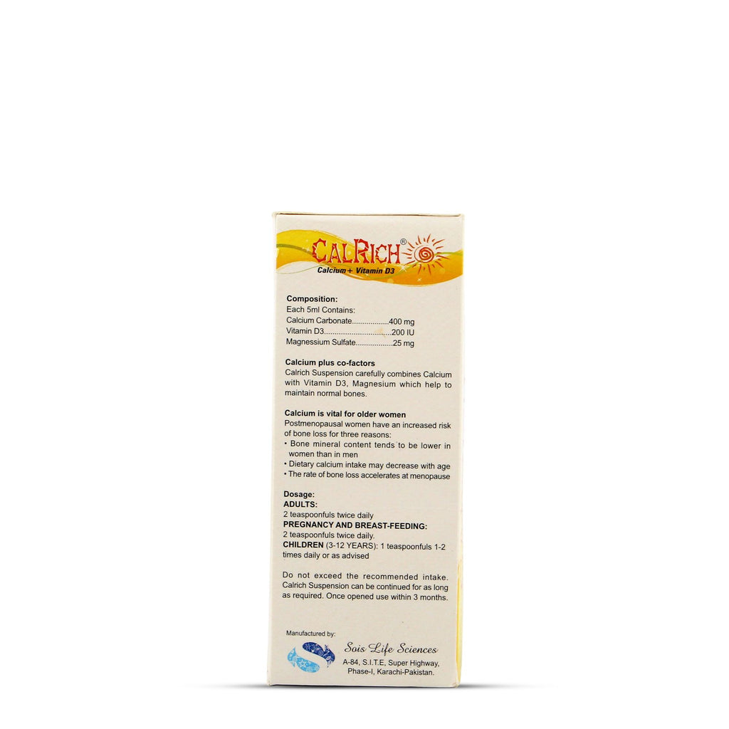 Support Your Health with Calrich Syrup: Calcium & Vitamin D3 Formula ...