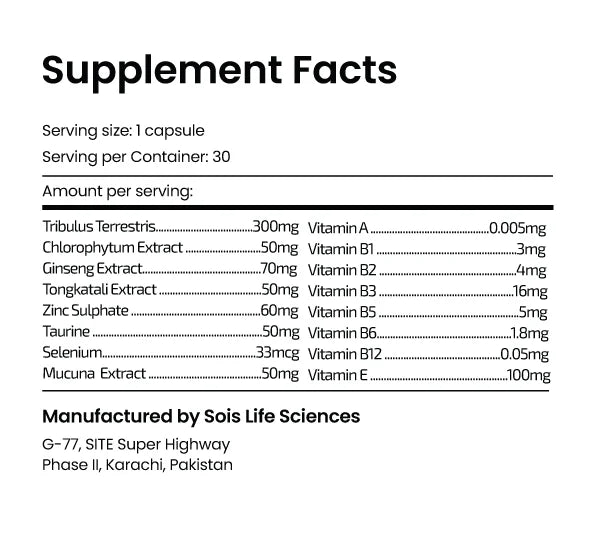 Vegamore supplement facts