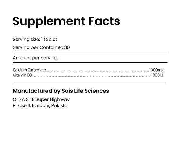 Calrich supplement facts