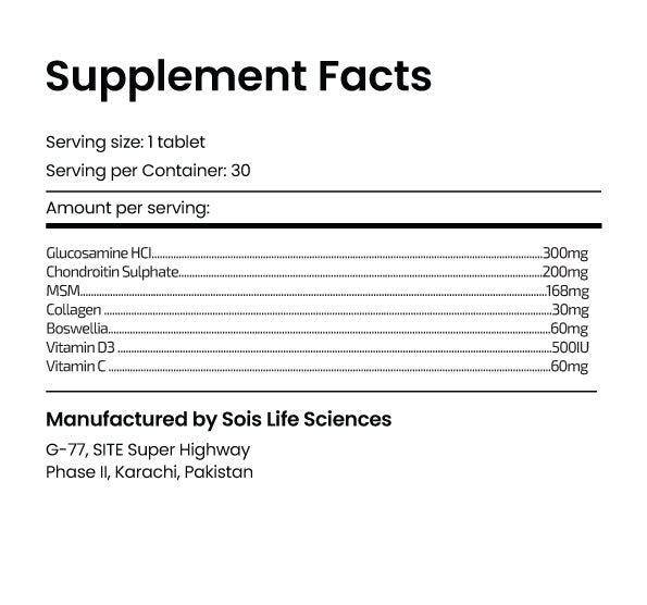 Flexease supplement facts