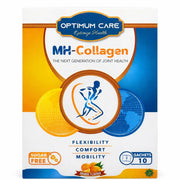 Optimum Care MH-Collagen supplement packaging on a white background