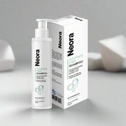 Neora sulfate-free shampoo bottle and packaging on a white background