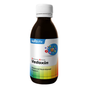 Bottle of Vedoxin nutritional supplement with SoiflLife branding on a white background